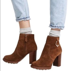 Tory Burch brown suede boots 7.5